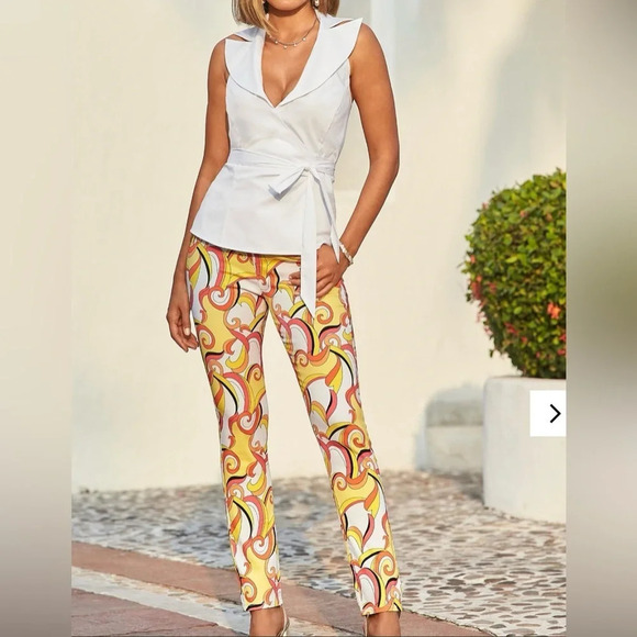 Boston Proper Pants - Boston Proper abstract swirl ankle pants 2